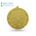 Wholesale cheap custom metal zinc alloy embossed logo gold plating 3d medal for souvenir